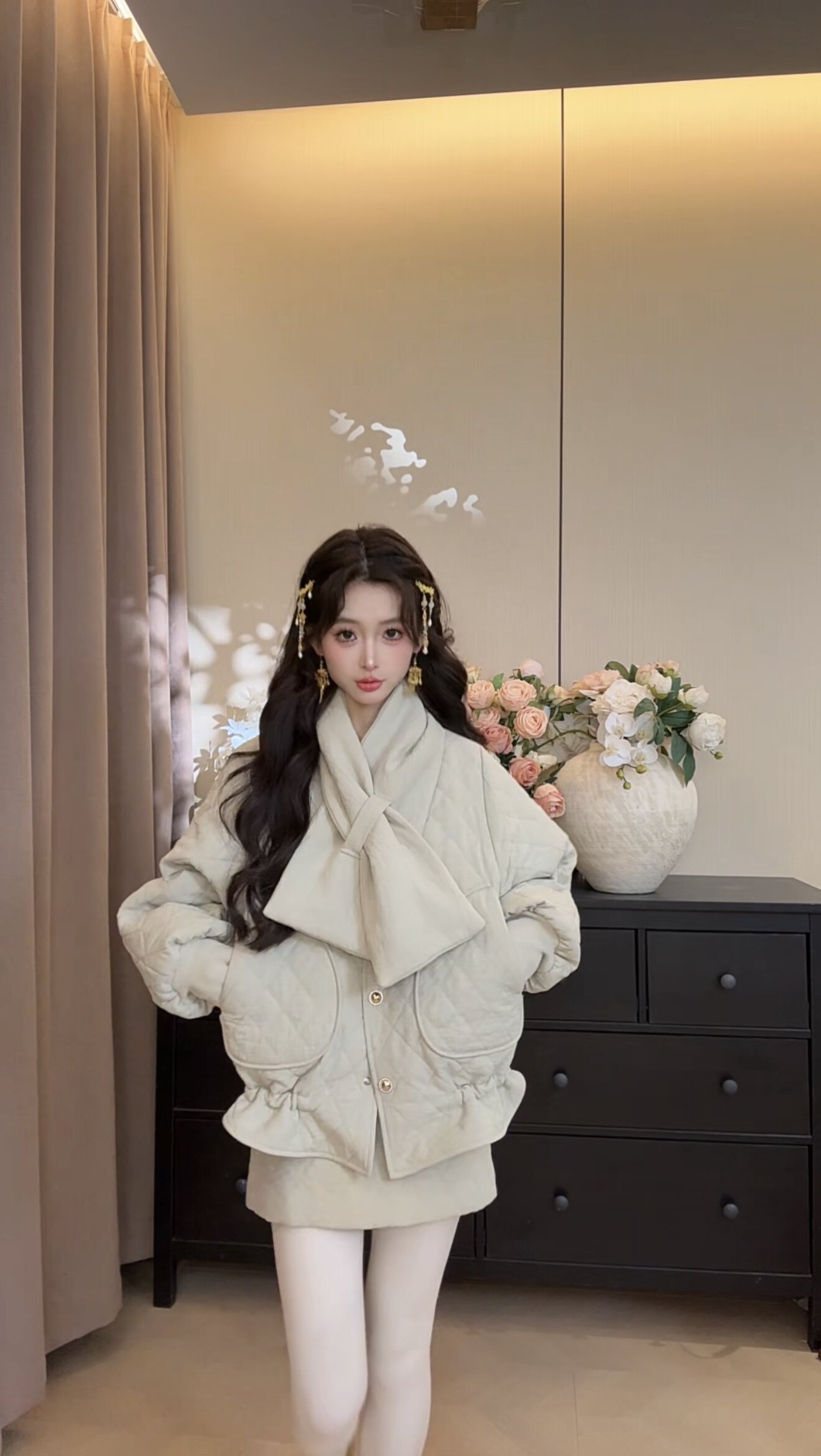 可可可欣【北平记忆羽绒套装】女装洋气时尚休闲原创小众老钱风