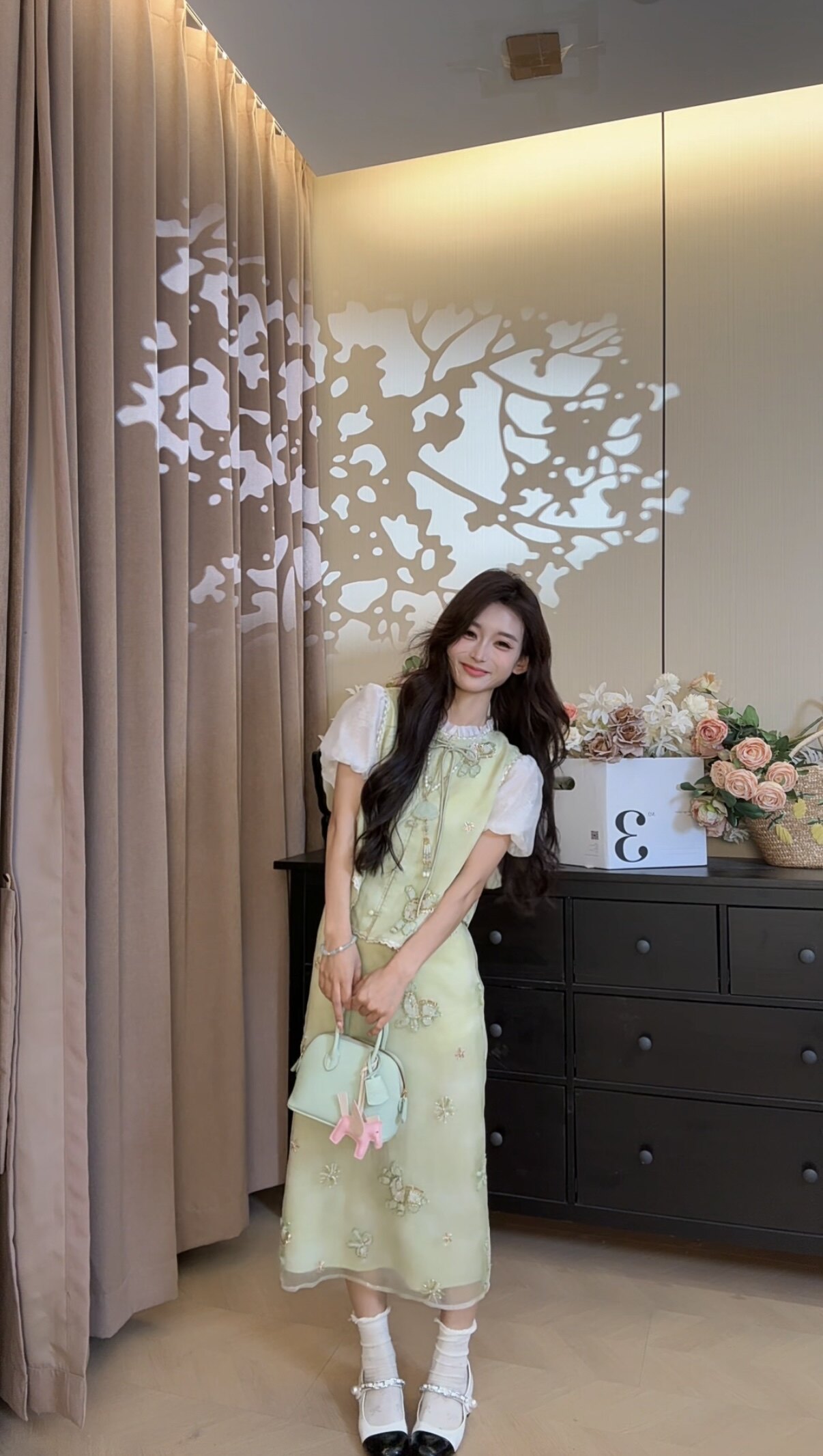 可可可欣【竹影清欢套装】甜美气质法式新中式套装学院风时尚荷叶