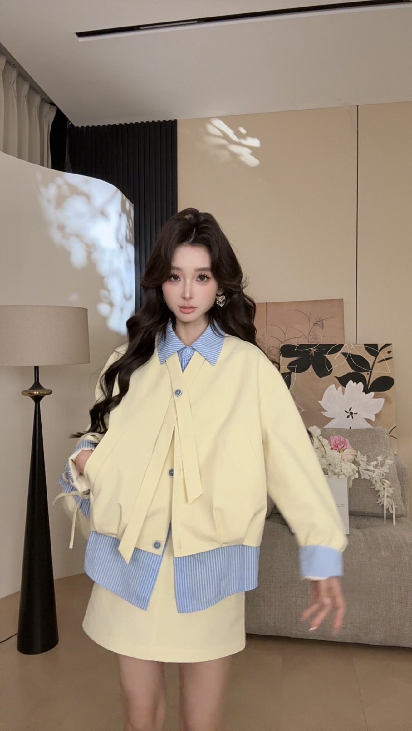 可可可欣【星黄叠蓝套装】品质女装洋气时尚休闲原创小众老钱风