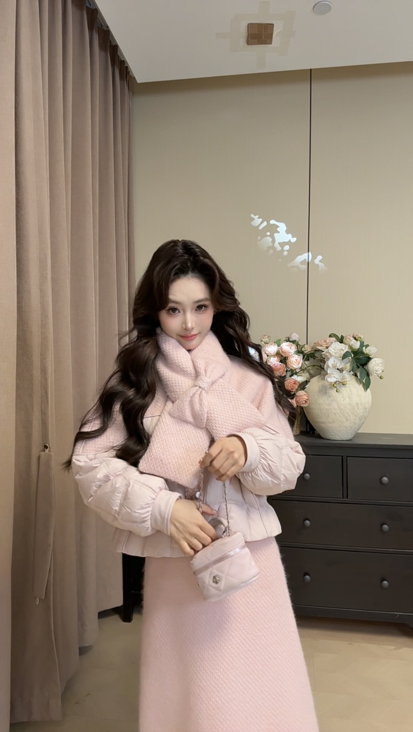 可可可欣【粉樱邂逅羽绒套装】女装洋气时尚休闲原创小众老钱风