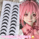 尖尾假睫毛cos原神上睫毛萌妹款 C84十对装 草莓酱日系小恶魔簇式