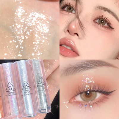 taobao agent Liquid eye shadow flash powder sequins not easy to take off makeup, bright crystal monochrome eye shadow fine lying silkworm pen highlight brightening