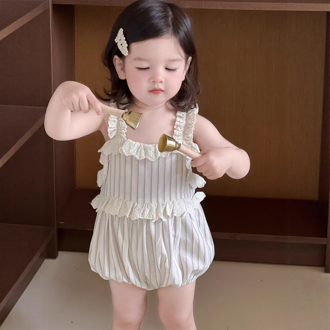 夏季薄款韩版女宝宝连体哈衣
