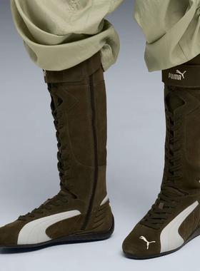 代购Puma SPEEDCAT BOOT彪马经典百搭黑色拉链高帮鞋女士赛车靴