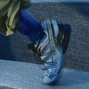 代购Salomon SPEEDCROSS 3萨洛蒙时尚薄雾蓝渐变男女户外越野跑鞋