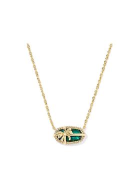 代购Kendra Scott女士项链轻盈简约百搭精致金色绿色蝴蝶结造型