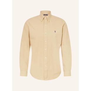 ralph 定制衬衫 polo lauren男装 口圆角 修身 剪裁立领窄背缝防滑袖