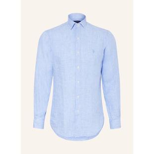 鲨鱼领可拆领撑顺滑扣窄 polo ralph lauren男款 定制剪裁亚麻衬衫