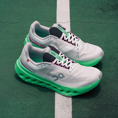 代购On Cloudsurfer Next昂跑狼灰绿拼色男士缓震耐磨运动跑鞋