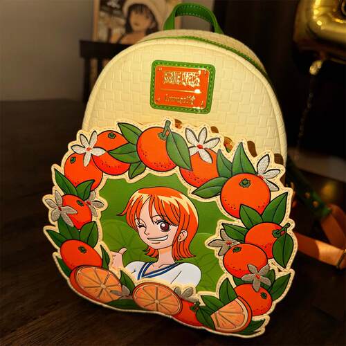 海外代购Loungefly海贼王one piece独家款娜美与橙子迷你双肩包