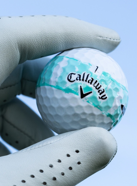 代购Callaway SUPERSOFT卡拉威超柔软复古蓝绿色条纹专业高尔夫球