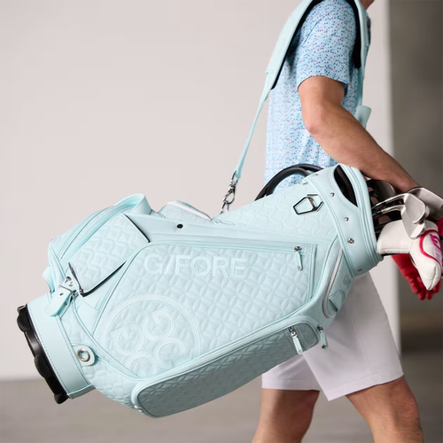 代购GFORE MOSAIC QUILTED TOUR晴空蓝马赛克图案专业高尔夫球包