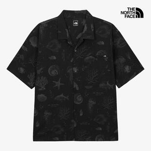 海外代购THE NORTH FACE/北面男士运动T恤透气吸汗短袖翻领