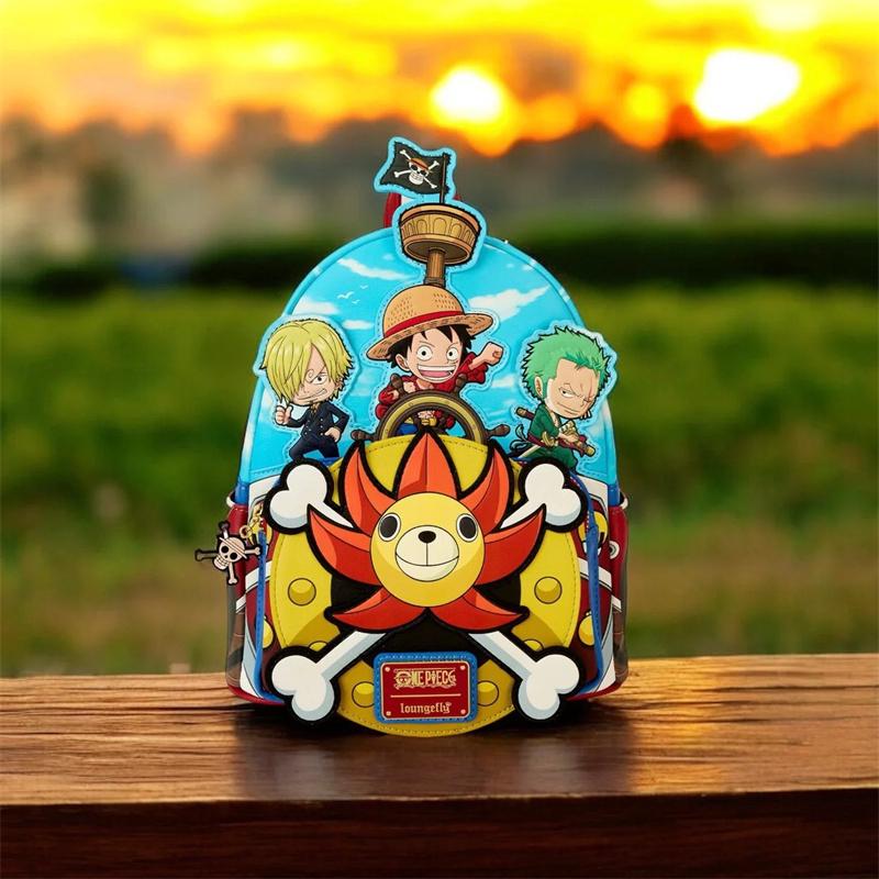 代购Loungefly One Piece海贼王痛包Sunny桑尼号路飞索隆山治双肩