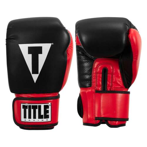 代购Title Boxing男女拳套防震支撑皮质加厚训练健身房拳击手套