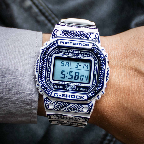正品代购Casio x Joshua Vides卡西欧设计师联名款漫画风运动手表
