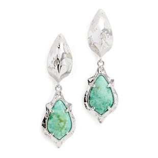 代购Kendra Scott女士耳环优雅精致闪耀现代感水滴形波浪边框