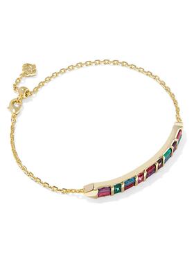 代购Kendra Scott女士手链简约优雅时尚轻盈金色彩色宝石