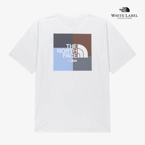 海外代购THE NORTH FACE/北面男女运动T恤圆领白色户外日常休闲