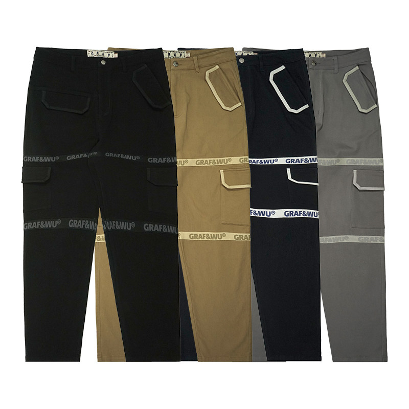 GRAF原创品牌织带致敬Jabo复古老学校帆布嘻哈美式工装休闲长裤,男装,休闲裤,淘宝优惠券,粉丝福利购,淘宝优惠卷