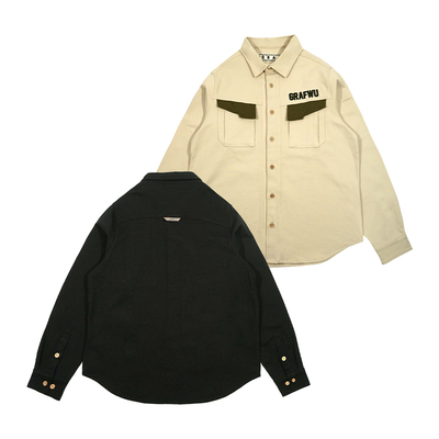 斜口袋长袖衬衣GRAF&WU