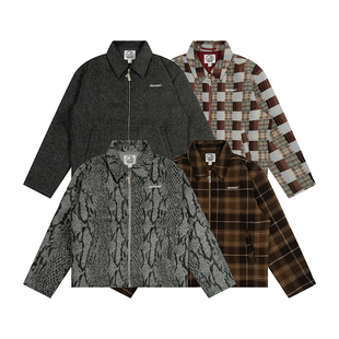 简单重磅外套夹克 蛇纹羊毛面料高档美式 GRAF原创品牌 boxy廓形