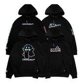 GRAF原创品牌五光十色电镀质感可爱鬼美式 字母多图案加绒帽衫 卫衣