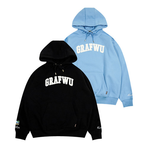 字母GRAF&WU厚绒卫衣宽松