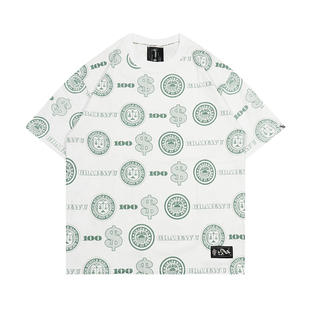 GRAF原创品牌【24Vol.3】美元升值满版logo印花街头美式棉质短袖