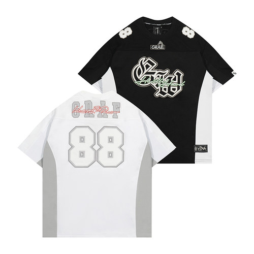 重磅美式球衣88号学校短袖GRAF