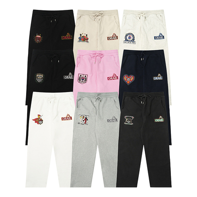 足球俱乐部加绒长裤原创休闲花卉