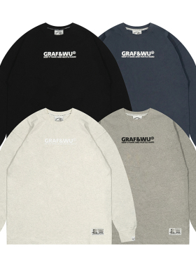 GRAF原创品牌【Basic】Slogan品牌标志百搭打底基础美式街头长袖