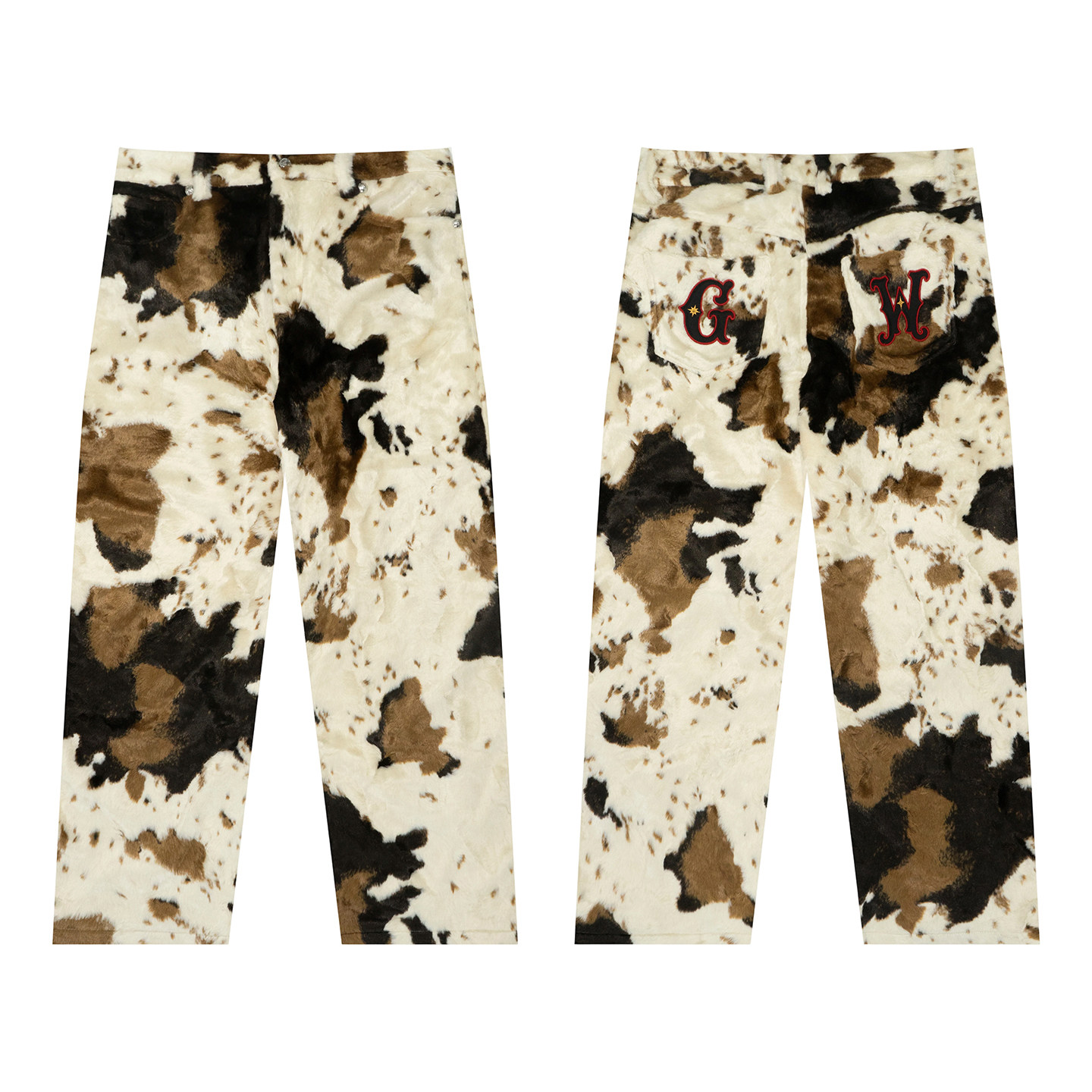 GRAF原创品牌【TheRemix】面料混音系列西部柔软加厚马毛工装裤