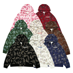 GRAF原创品牌ProjectPaisley2.0腰果花插画满版印花开衫外套卫衣