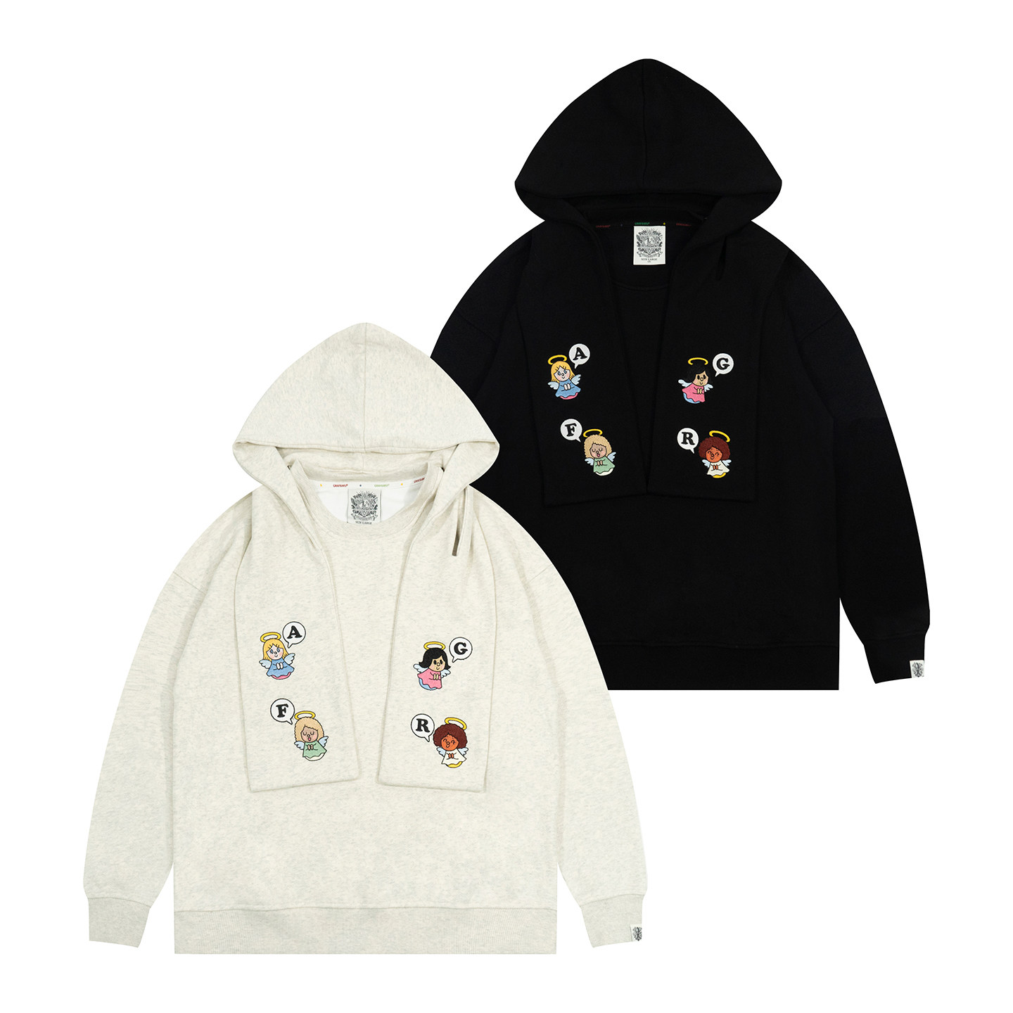 GRAF原创品牌【TheSample】基础采样系列四祈祷女孩天使拆卸帽衫