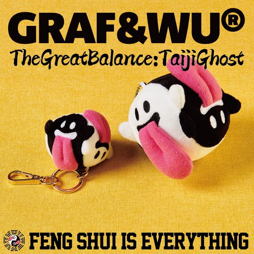 GRAF太极可爱鬼包挂毛绒