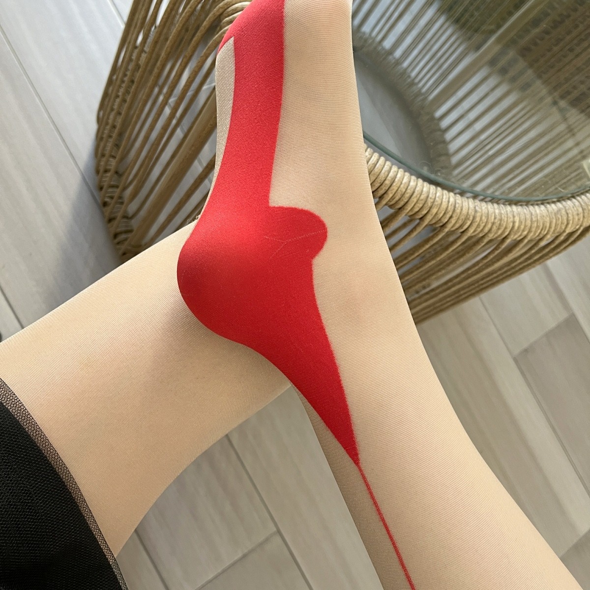 珞樱0807后竖线脚尖加固开裆丝袜T档连裤袜女性感
