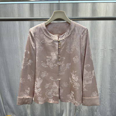 2026春新中式盘扣提花刺绣外套女