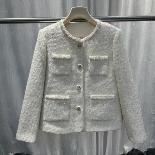 小香风外套时尚 款 重工钉珠亮片气质减龄上衣8801 2026春季 商场同款