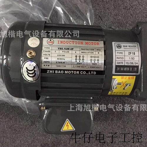 MOTOR CO.,LTD 减速电机 YS0.1KW-4P ZF22 120:1 马达
