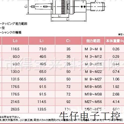 日本加藤丝锥刀柄攻丝刀柄 通油出水BT40-SA1022-III-OHS