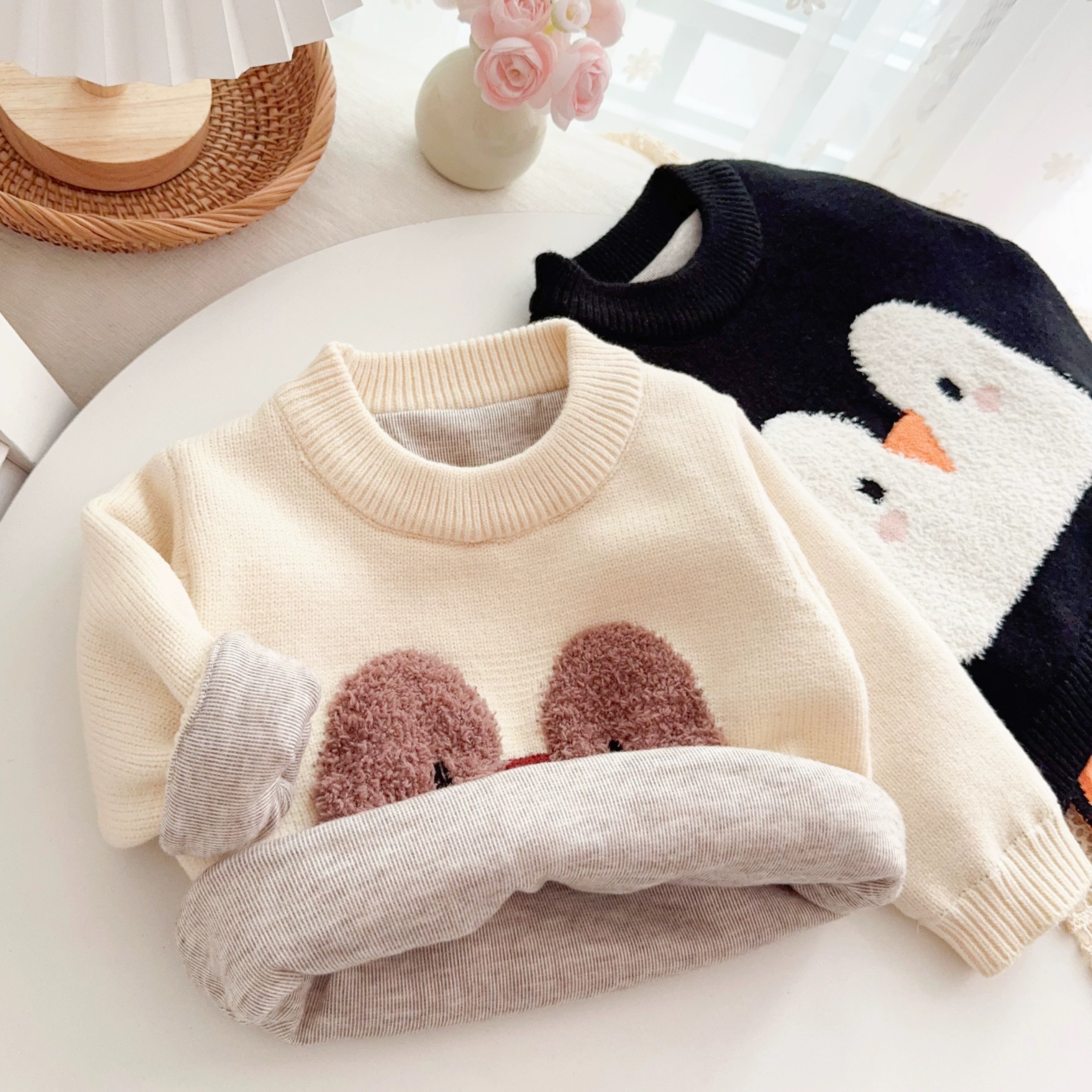 男宝宝毛衣男童冬季内搭套头衫