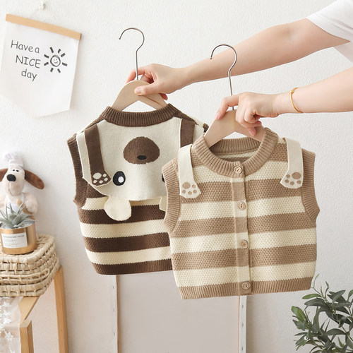 儿童毛衣背心男童针织马甲坎肩