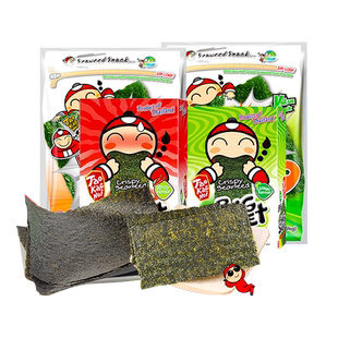 泰国进口老板仔海苔bigbang大片原味香辣鱿鱼即食紫菜休闲零食