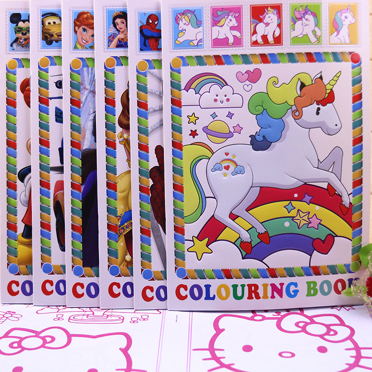 儿童填色本卡通涂色本小孩涂鸦本