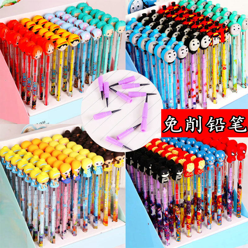 子弹铅笔可爱铅笔 创意可爱卡通下蛋导弹笔小学生 免削铅笔可换芯