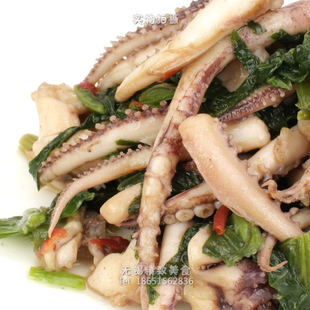 每日新鲜现做 雪菜炒鱿鱼 鱿鱼须 鲜嫩味美 真空冰鲜顺丰全国发货