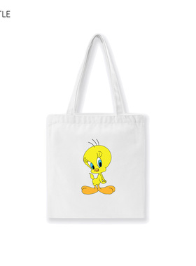 Shuttle翠儿帆布袋TweetyBird单肩包Canvas bag复古卡通ins风