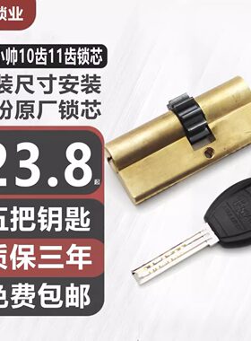 小帅双排量子锁芯十齿防盗门锁
