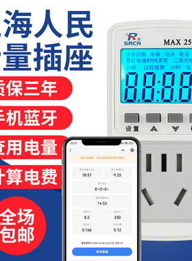 上海人民功率计量插座电表